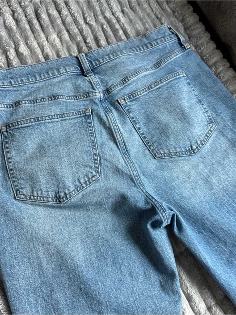 J. Crew Semi Stretch High Rise Cropped Kick Out wide leg Light Blue Denim Jeans - Picture 8 of 13
